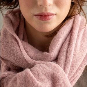 Pink Angora Scarf